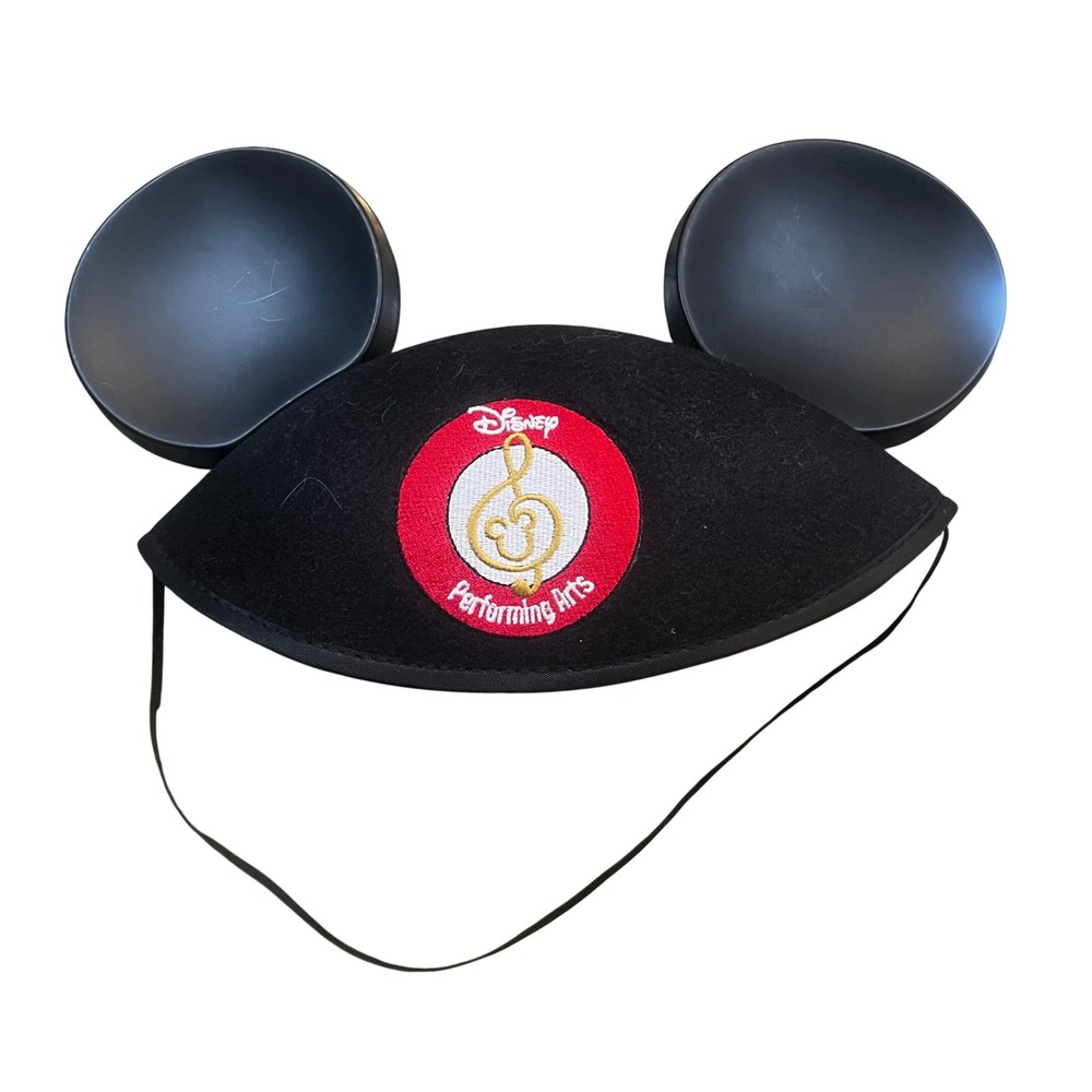 Disney Parks Performing Arts Mickey Mouse Ear Hat Adult Black Felt Treble Clef